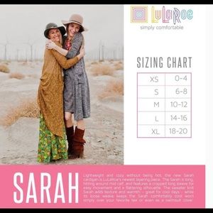 LuLaRoe Sarah Long Cardigan Teal NWT Size Small Lightweight Duster Made in USA